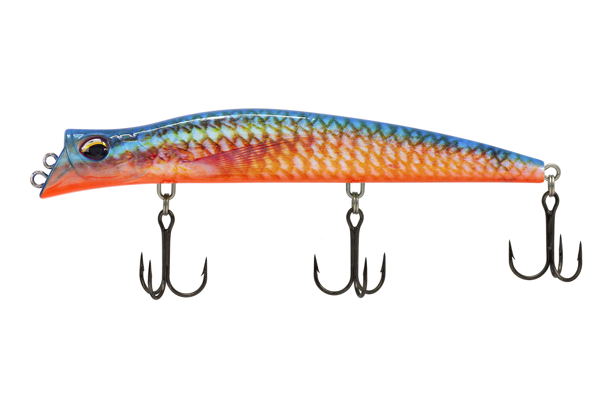 Воблер KYODA POCKY MINNOW-130F, длина 130 мм, вес 17,5  гр, цвет P2800 заглубление 0,1 - 0,2 м.