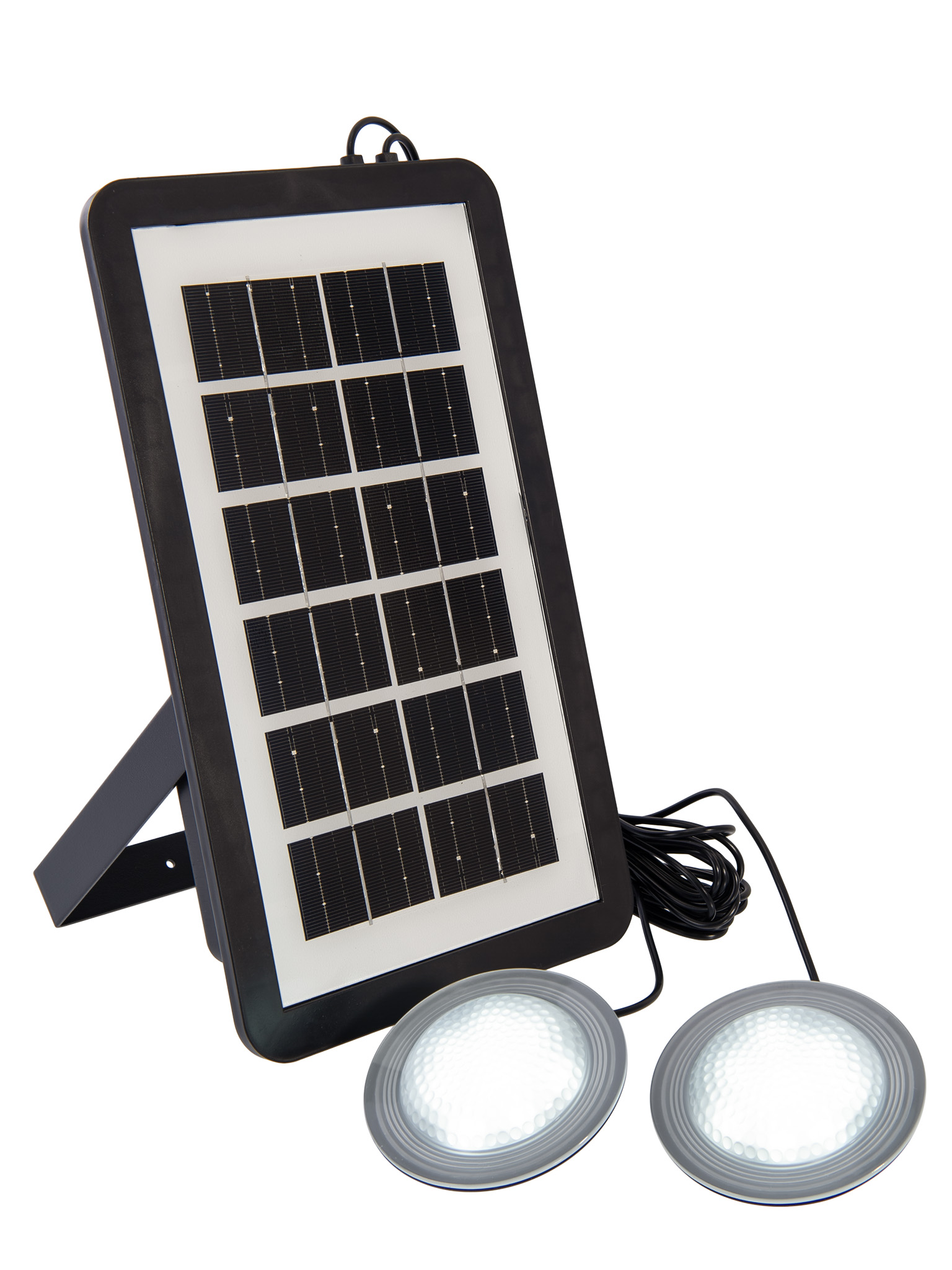 Фонарь кемпинговый CL-082 с солн.панелью (+2 фонаря, кабели зарядки), Bluetooth