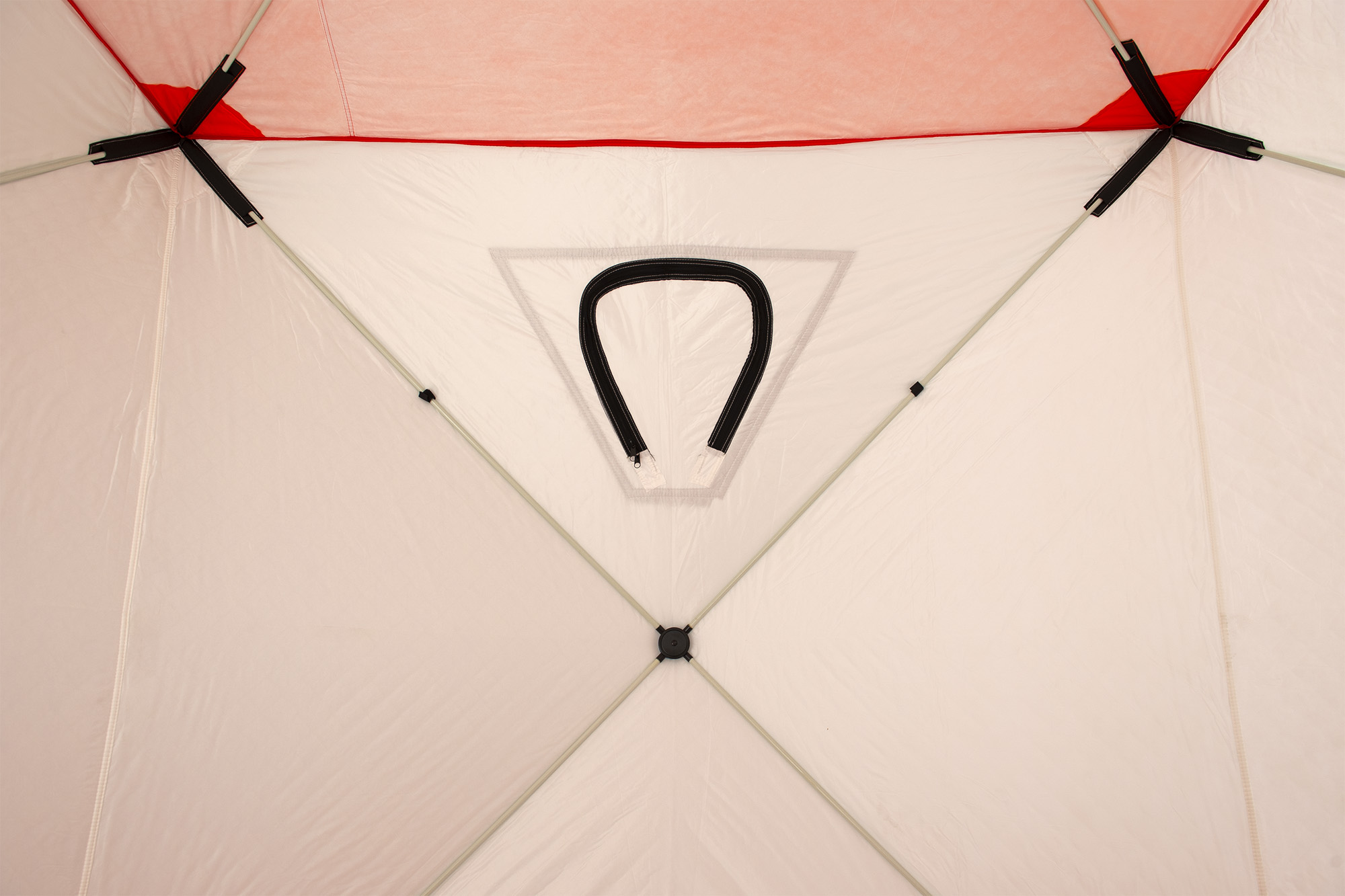 Палатка Куб "CONDOR" зимняя утепленная 1,8 х 1,8 х 1,95  оранжевый/белый