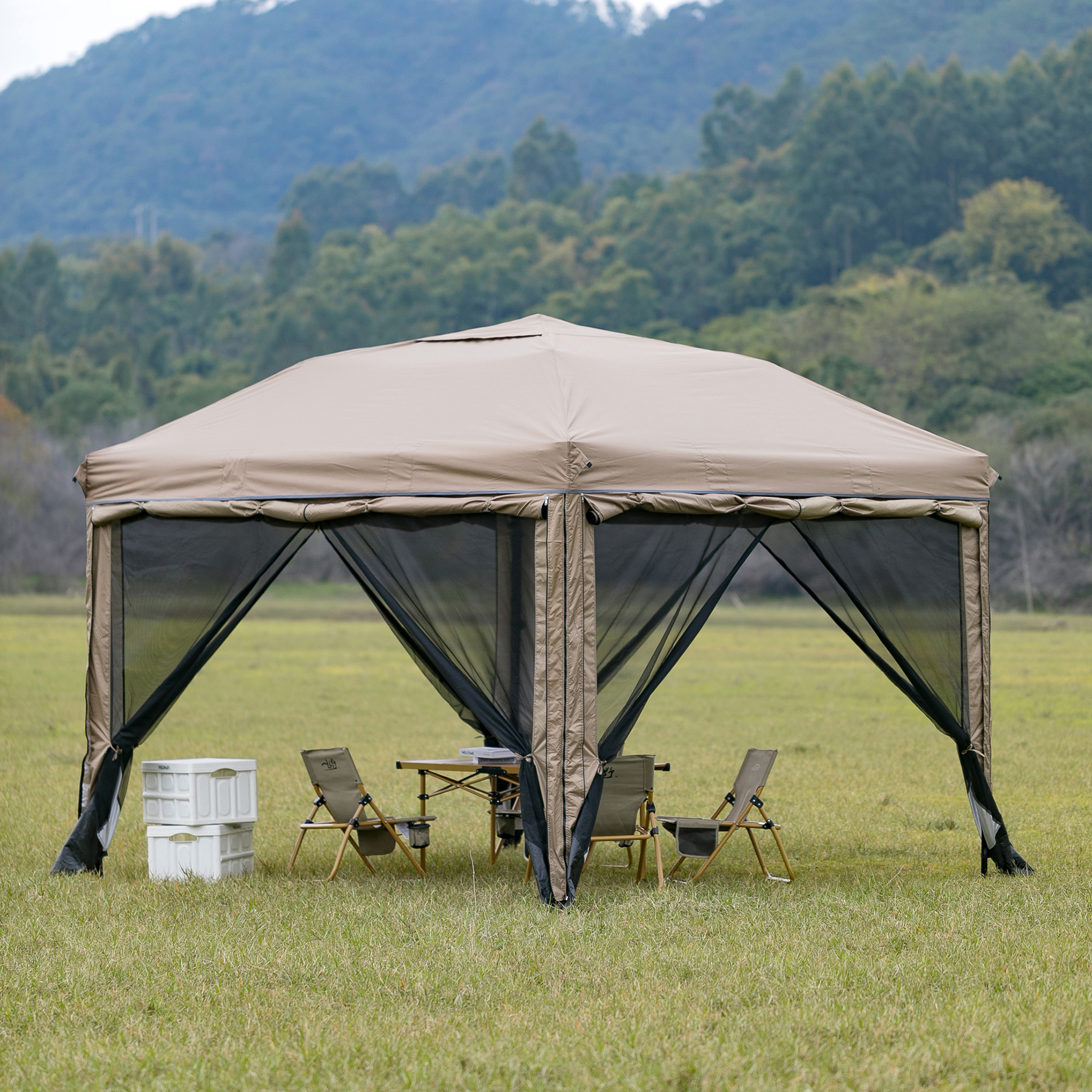 Шатер туристический KYODA 4 стороны, р.300*300*260 см