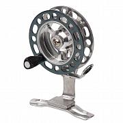 Катушка инерционная "CONDOR", BG-55 (35) mm, металл, с лескоукладывателем, цвет серый