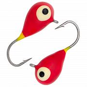 Капля с ушком d 4,0 мм, вес 1,04 гр, обмазка малек, красная /10 шт/