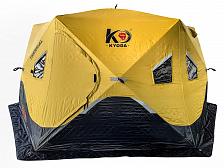 Палатка Куб "KYODA" NEW зимняя утепленная 6 сторон, 3,7х3,6 х 2,15  желто-черная