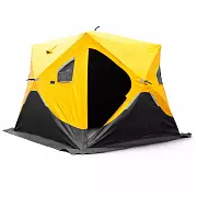 Палатка Куб "KYODA" NEW зимняя утепленная 2,4 х 2,4 х 2,00 желто-черная
