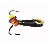 Чертик с верт. отверстием, с коронкой, 4,0 мм, золото (10 шт)