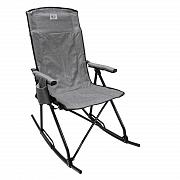 Кресло складное кемпинговое "KYODA" качалка р.56*47*55/113 см, цвет серый