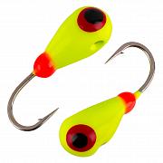 Капля с отверстием и лыской d 2,5 мм, вес 0,2 гр, малек, лимон /10 шт/