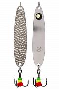 Блесна зимняя 5813, вес 10,0 гр, длина 60 мм, цвет серебро с глазом/прыщ серебро Ag