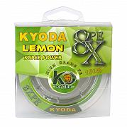 Шнур плетеный KYODA lemon 8X PE d-0,14 мм, L-150 м, цвет лимонный, разрывная нагрузка 6.3  кг