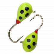 Капля с ушком d 4.0 мм, вес 1.04 гр, обмазка лимон с точками /10 шт/