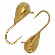 Капля с ушком d 7,0 мм, вес 4,3 гр, золото /5 шт/