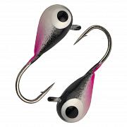 Капля с ушком d 4,0 мм, вес 1,04 гр, окраска малек, черный-бело-розовый /10 шт/