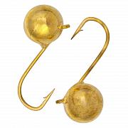 Дробинка с ушком d 5,0 мм, вес 1,21 гр, золото /10 шт/