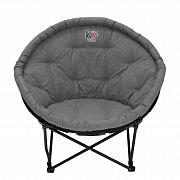 Кресло складное кемпинговое "KYODA" круглое р.104*84*49 см, цвет серый
