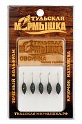 Мормышка Тульская Овсинка 2,5 Черное серебро (5 шт), вес - 0,33 гр. 