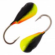 Капля с отверстием и лыской d 5,0 мм, вес 1,9 гр, желтая-черная+красная /10 шт/