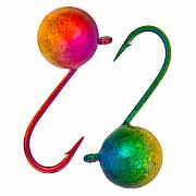 Дробинка с ушком d 5,0 мм, вес 1,21 гр, радужная /10 шт/