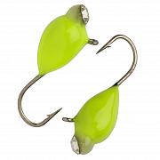 Капля с ушком d 5.5 мм, вес 2.5 гр, обмазка с камнем лимон /10 шт/