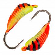 Гвоздик  d 3,0 мм, вес 0,5 гр, цвет красный с полосками+желтый /10 шт/