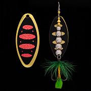 Блесна KYODA  в индивидуальной упаковке, вращающаяся, размер 4, вес 25,0 гр, цвет 009