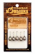 Мормышка Тульская Капля 3.0 Никель (5 шт), вес - 0,32  гр.