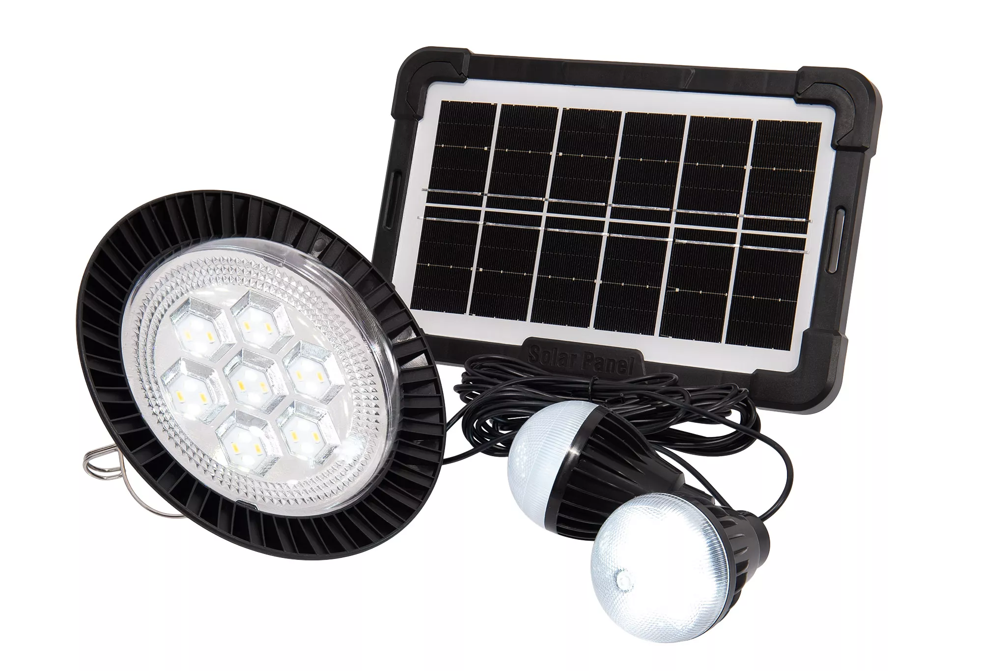 Комплект фонарей кемпинговых CL-057 с солнечной панелью