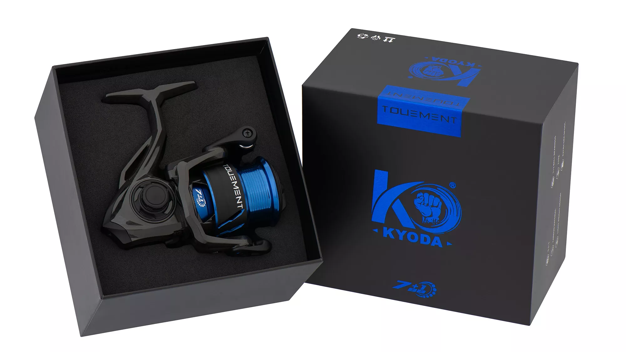 Катушка KYODA "TOURMENT" 2000, 7+1 подшипн., передний фрикцион, запасная шпуля