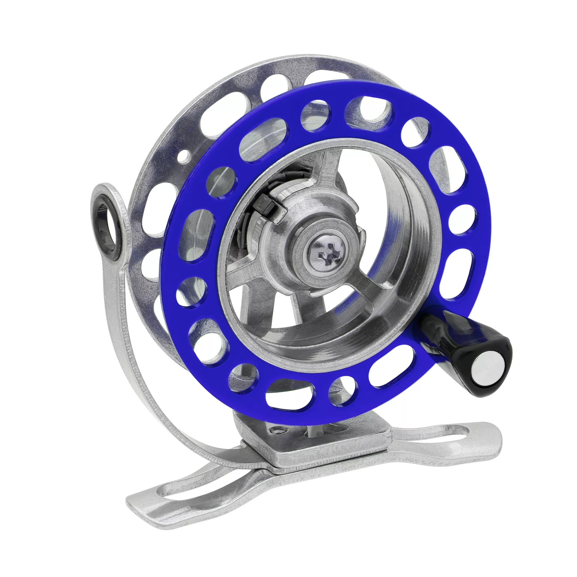 Катушка инерционная "CONDOR", BH-55 (35) mm, металл, с лескоукладывателем, цвет синий