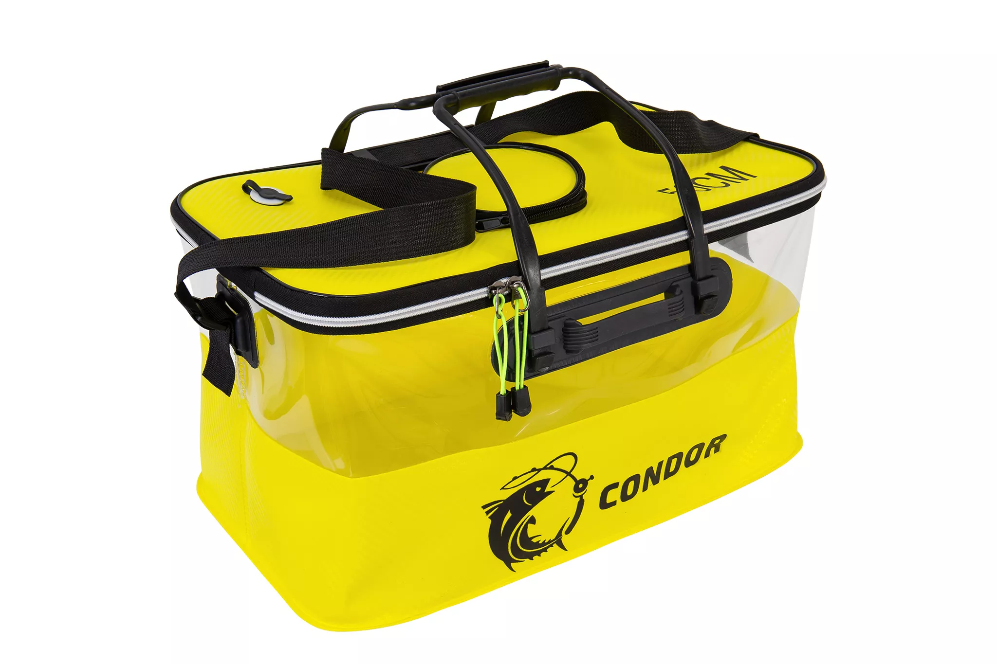 Кан-сумка для рыбы CONDOR, модель 3050, размер 50*30*25, цвет прозрачный + жёлтый